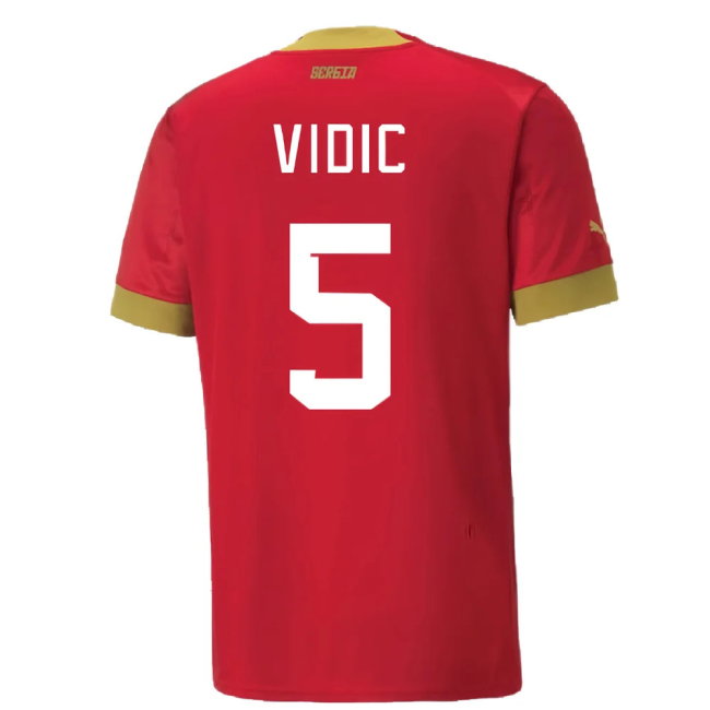 2022-2023 Serbia Home Shirt (VIDIC 5)-SoccerKits Hub | Buy Soccer Jerseys Online